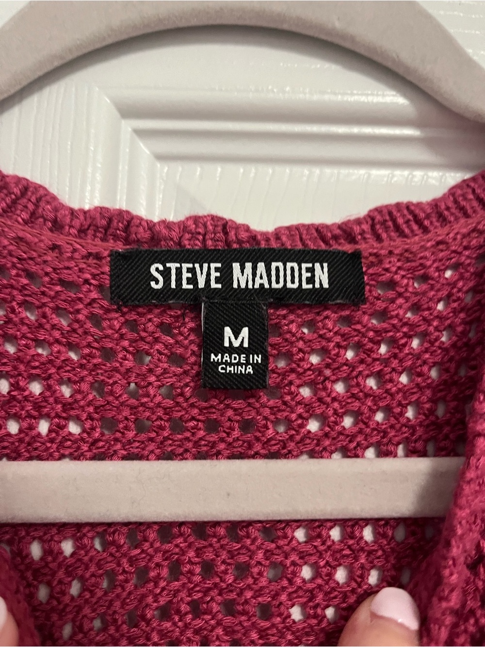 Steve Madden Raspberry Crochet Set - Picture 2 of 5
